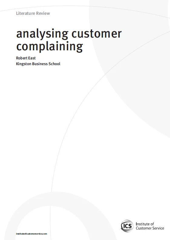 Analysing customer complaining (2009)
