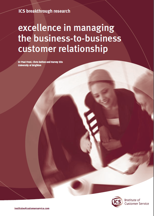 Excellence in Managing the Business-to-Business Customer Relationship (2006)
