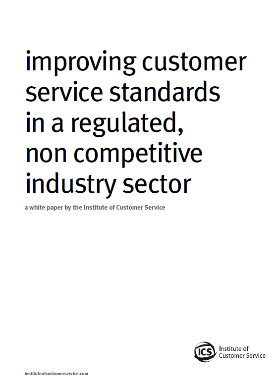 Improving customer service standards in a regulated, non competitive industry sector (2011)