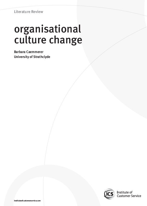 Organisational culture change (2009)