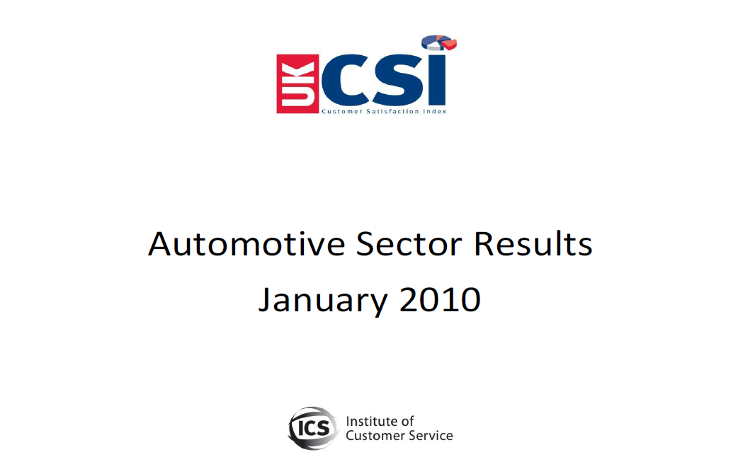 UKCSI Automotive Sector Report – January 2010