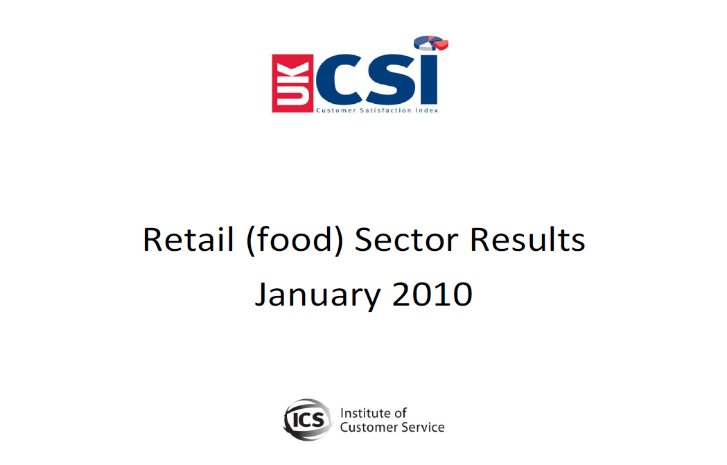 UKCSI Retail (Food) Sector Report – January 2010