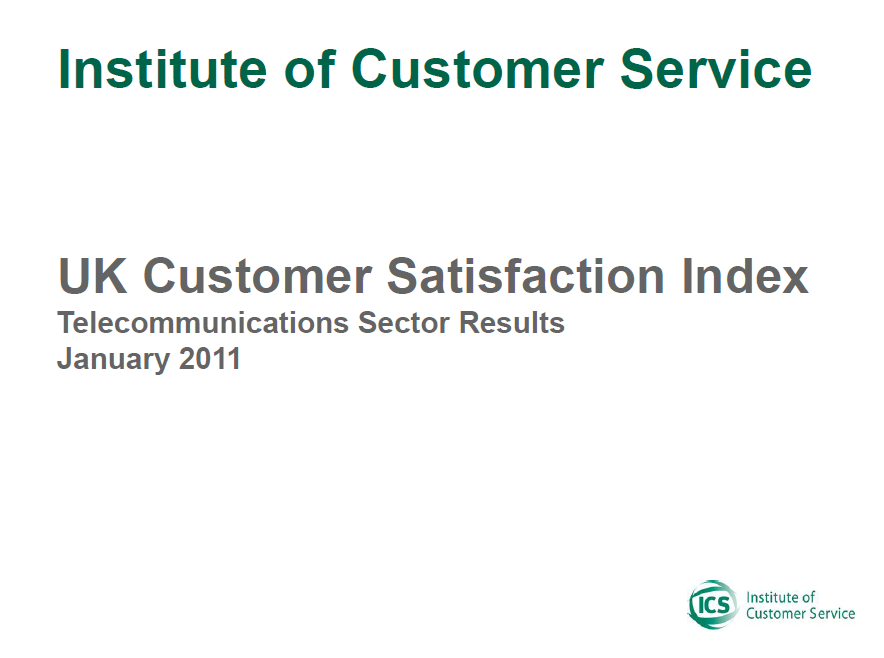 UKCSI Telecommunications & Media Sector Report – January 2011