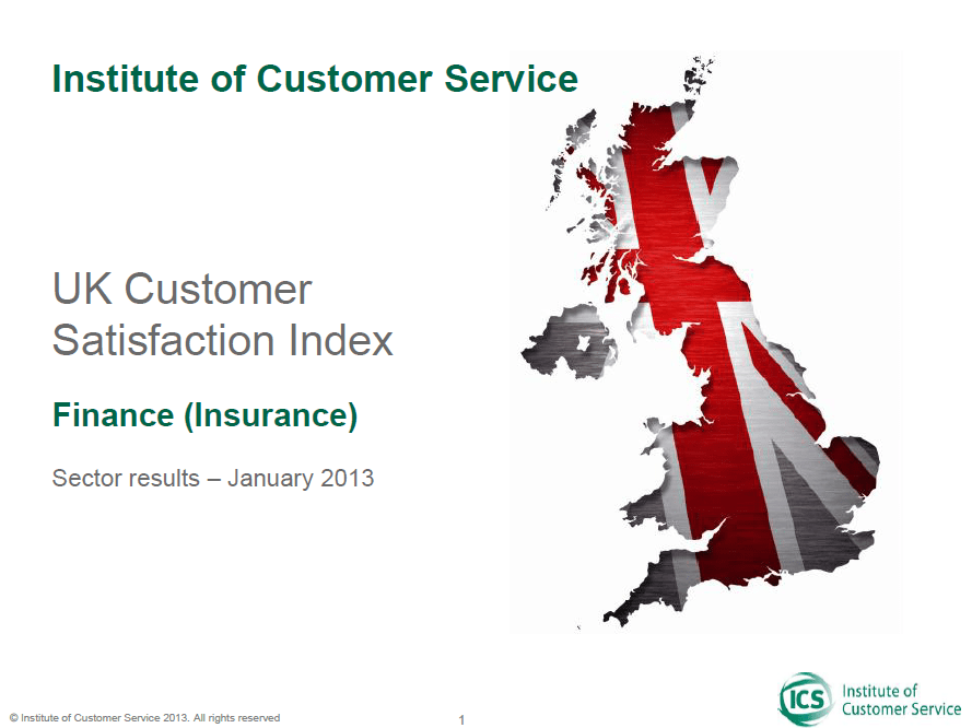 UKCSI Insurance Sector Report – January 2013