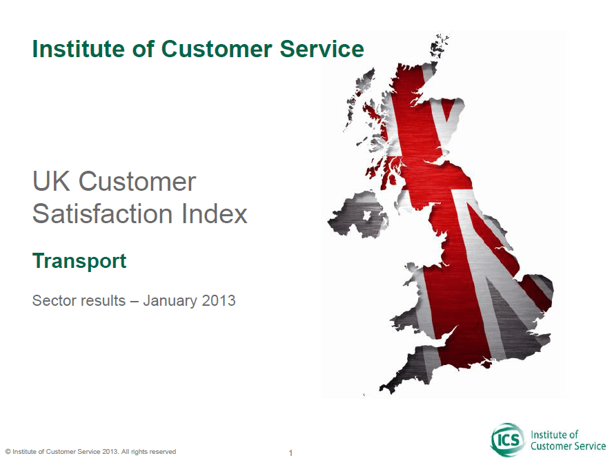 UKCSI Transport Sector Report – January 2013