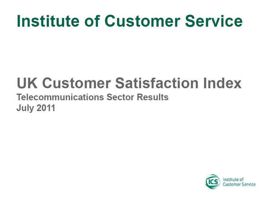 UKCSI Telecommunications & Media Sector Report – July 2011