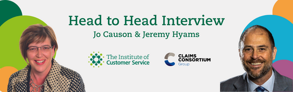 Picture of Jo Causon and Jeremy Hyams against a white background with multicolored circles including company logos.