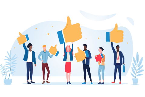 Customer review rating. People give review rating and feedback. Flat vector illustration. Customer choice. Know your client concept. Rank rating stars feedback. Business satisfaction support