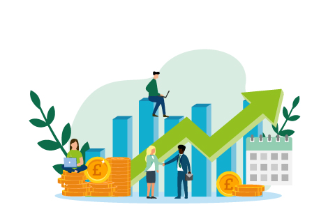 Partnership, team work, startup collaboration, target business, landing page template, Flat vector illustration