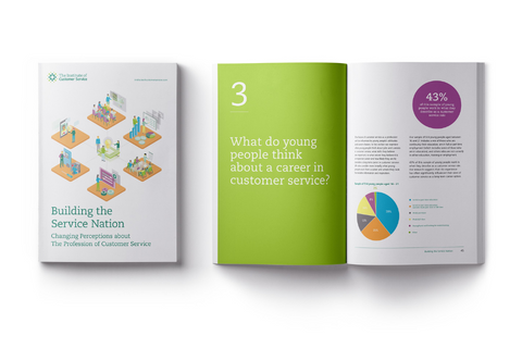 Breakthrough Research Report Mockup on the Profession of Customer Service