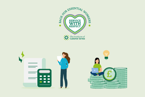 Character calculating and paying electricity, utilities and household invoice bills.finances management and sustainable housing concept.