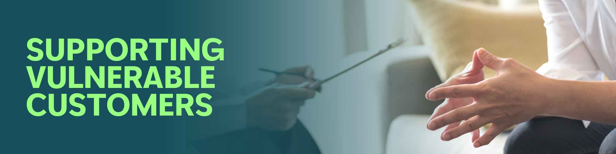 Supporting Vulnerable Customers - Landing Page Banner